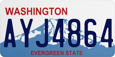 WA license plate AYJ4864