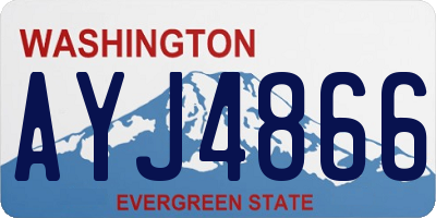WA license plate AYJ4866