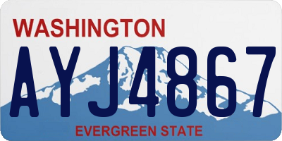 WA license plate AYJ4867