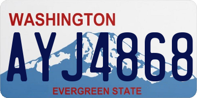WA license plate AYJ4868