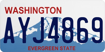 WA license plate AYJ4869
