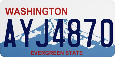 WA license plate AYJ4870