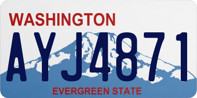 WA license plate AYJ4871