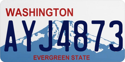 WA license plate AYJ4873