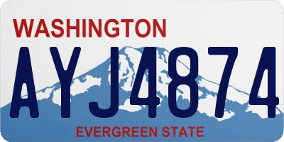 WA license plate AYJ4874