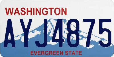 WA license plate AYJ4875