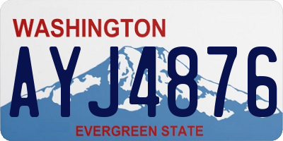 WA license plate AYJ4876