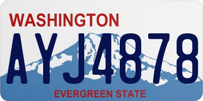 WA license plate AYJ4878