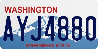 WA license plate AYJ4880