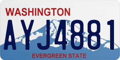 WA license plate AYJ4881