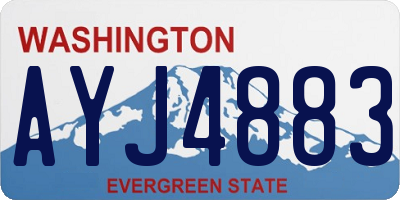 WA license plate AYJ4883