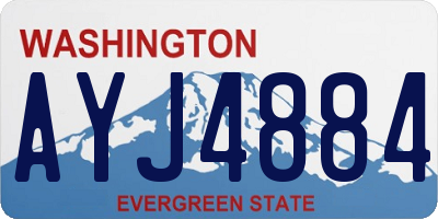 WA license plate AYJ4884