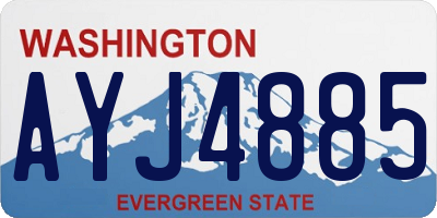 WA license plate AYJ4885
