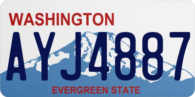 WA license plate AYJ4887