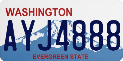 WA license plate AYJ4888