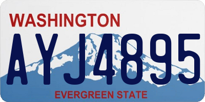 WA license plate AYJ4895