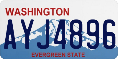 WA license plate AYJ4896