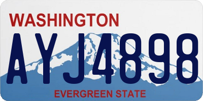 WA license plate AYJ4898