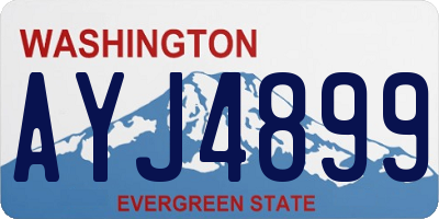 WA license plate AYJ4899