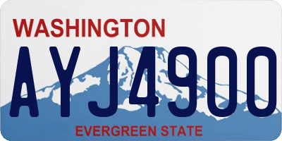 WA license plate AYJ4900