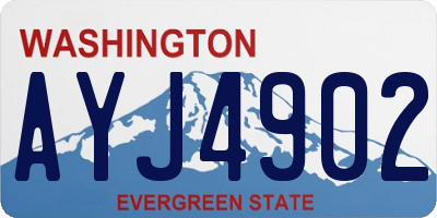 WA license plate AYJ4902