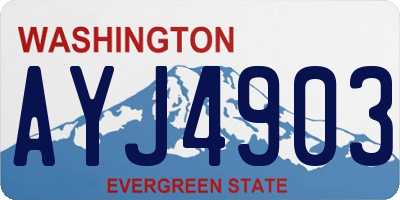 WA license plate AYJ4903