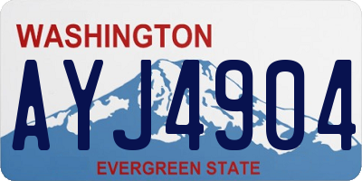 WA license plate AYJ4904