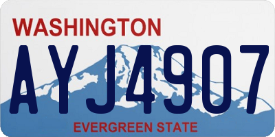WA license plate AYJ4907