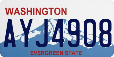 WA license plate AYJ4908