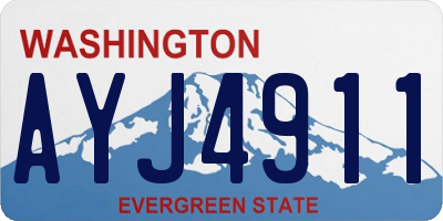 WA license plate AYJ4911