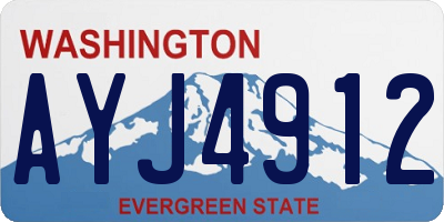 WA license plate AYJ4912