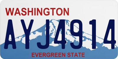 WA license plate AYJ4914