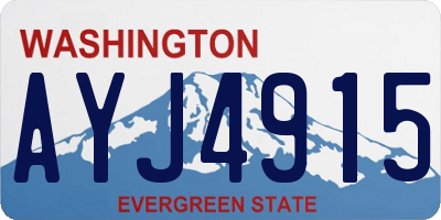 WA license plate AYJ4915