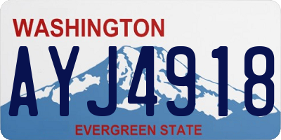 WA license plate AYJ4918