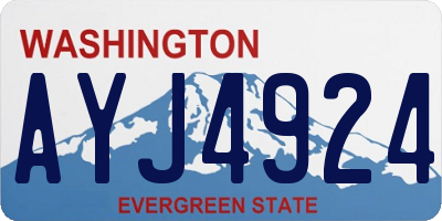 WA license plate AYJ4924