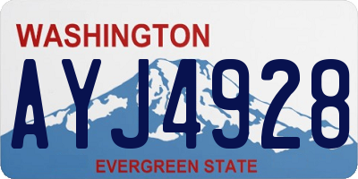WA license plate AYJ4928