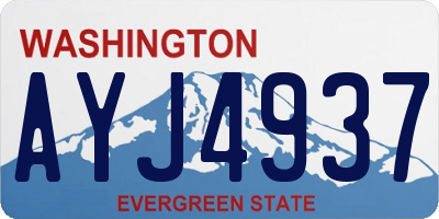 WA license plate AYJ4937