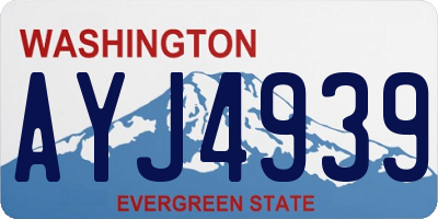 WA license plate AYJ4939
