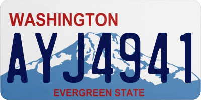 WA license plate AYJ4941