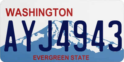 WA license plate AYJ4943