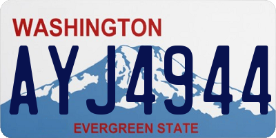 WA license plate AYJ4944