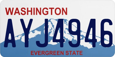 WA license plate AYJ4946