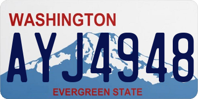 WA license plate AYJ4948