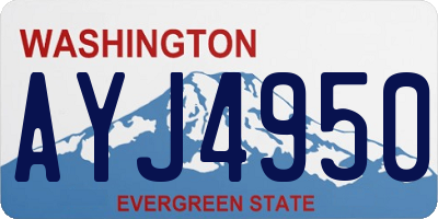 WA license plate AYJ4950