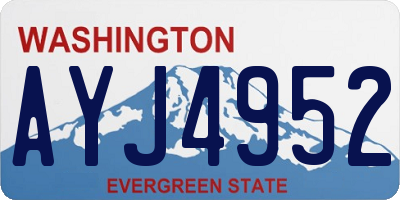 WA license plate AYJ4952