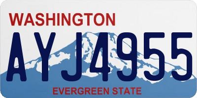 WA license plate AYJ4955