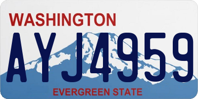 WA license plate AYJ4959