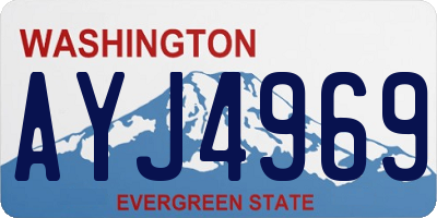 WA license plate AYJ4969