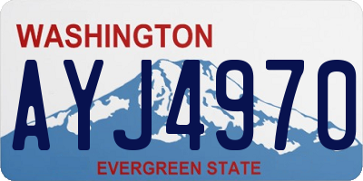 WA license plate AYJ4970