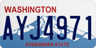 WA license plate AYJ4971